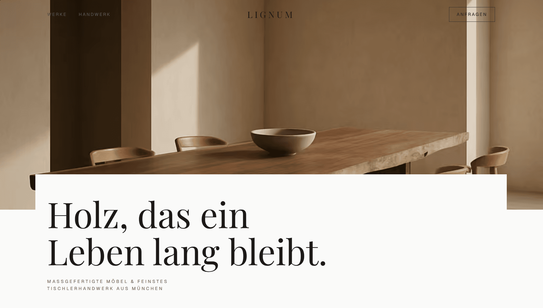 Lignum Studio Website Vorschau