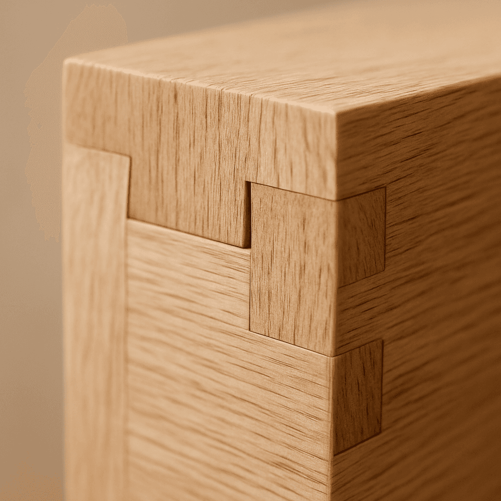 Eichenschrank mit Zinkung